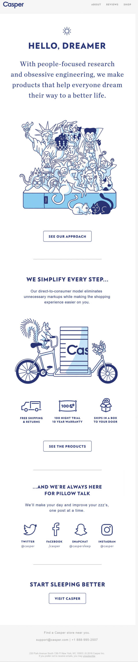 Casper - email powitalny e-commerce
